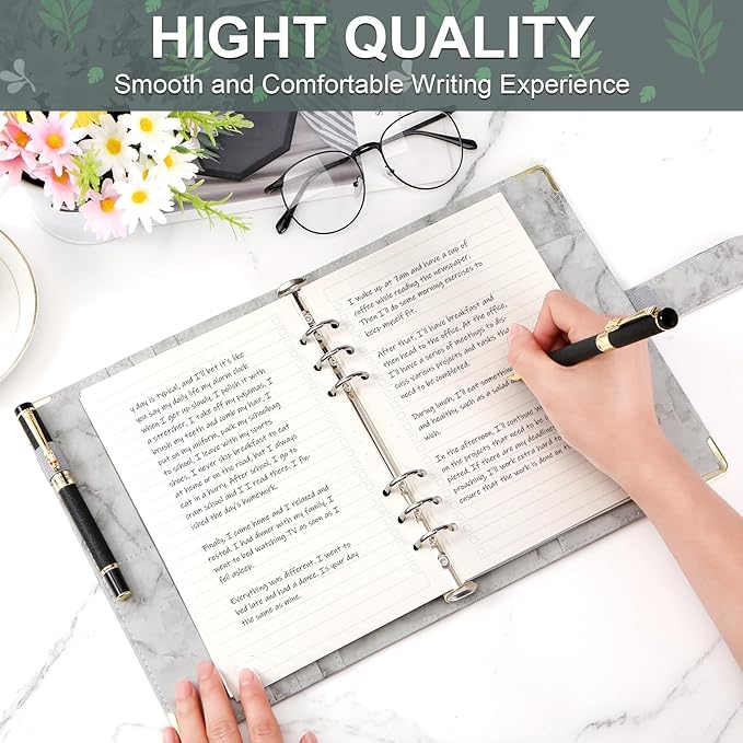 Toplive A5 Filler Paper To Do List, 6 Ring Planner Binder Inserts Paper Daily Checklist, A5 Loose Leaf Refill Paper 160 Sheets for A5 Notebook Budget Binder