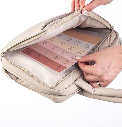 DiverseBee Large Bible Cover with Handles, Bible Carrying Case for Women, Bible Tote Bag, Book Cover, Bible Accessories Gift (Beige)