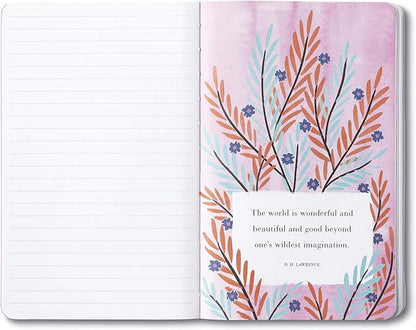 Compendium Softcover Journal - Dwell on the beauty of life. – A Write Now Journal with 128 Lined Pages, 5″W x 8″H