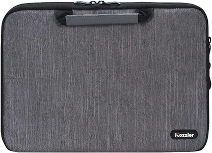 iCozzier 14 Inch Handle Laptop Briefcase Electronic Accessories Organizer Messenger Carrying Case Sleeve Protective Bag for 13.5-14.1 inch Laptop/Notebook/Ultrabook - Grey