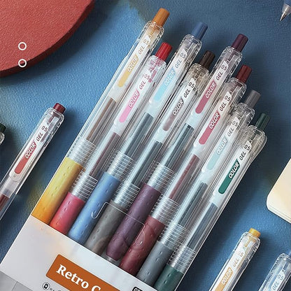 Retro Journal Planner Pens Colorful 0.5mm Markers Fine Tip Drawing Pens Porous Fineliner Pen for Bullet Journaling Writing Note Taking Coloring Art Office School Supplies (8 retro colors)