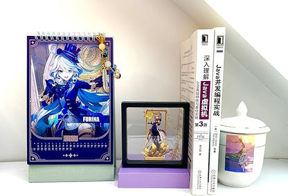 Metal Bookmarks - Genshin Impact Albedo Bookmarks with 3D Display Box - Perfect Birthday Gifts for Book Lovers