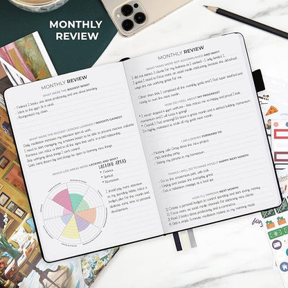 Clever Fox Dated Planner Premium Edition – 2025-2026 Weekly Planner for Planning, Goal Setting & Time Management – Planner Notebook with Habit Tracker & to-do List – A5 Size (Black)