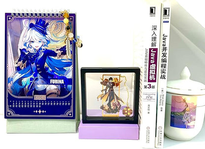 Genshin Impact Zhongli Brass Bookmarks with 3D Display Box for Women Men Sisters Friends - Birthday Gifts for Book Lovers - Zllada