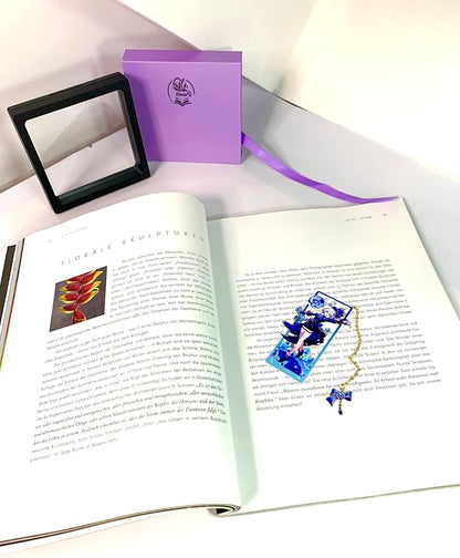 Genshin Impact Furina Metal Bookmark - Anime Figure Merch with 3D Display Box - Birthday Gifts for Fans Friends Gamer Book Lovers - Zllada