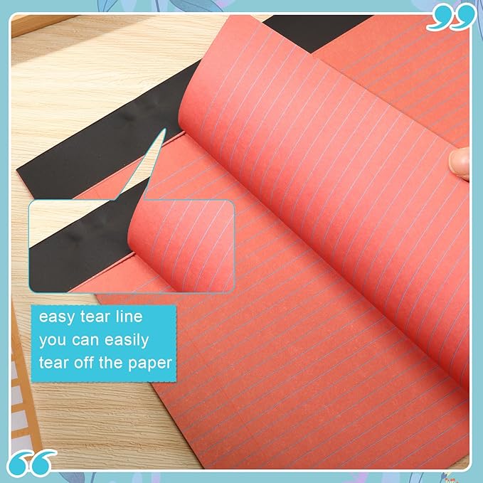 Lincia 6 Pcs 11" x 9.5" Legal Pads College Ruled Notepad Landscape Notebook Horizontal Lined Notebook 80 Gsm Assorted Colors Paper Pastel Writing Pads for School Office, 40 Sheet (Vintage Color)