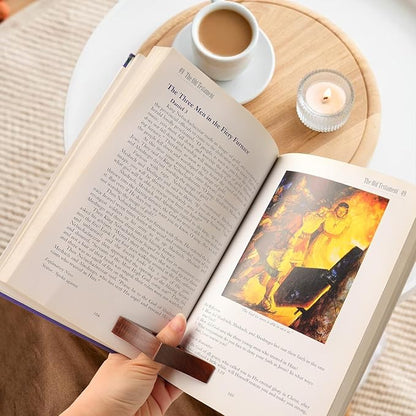 KINIVA Leather Weighted Bookmarks Book Weight Page Holder for Reading,Book Open Holder for Kids Adult,Gifts for Reader (01+04 Coffee)