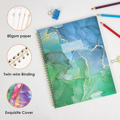 LABUK 3 Pack Spiral Notebook College Ruled Notebook, Aesthetic Journaling Notebooks for Work School Office Home, 3 x 120 Pages, 8.5 x 11 Inches Notebooks for Valentine Gifts