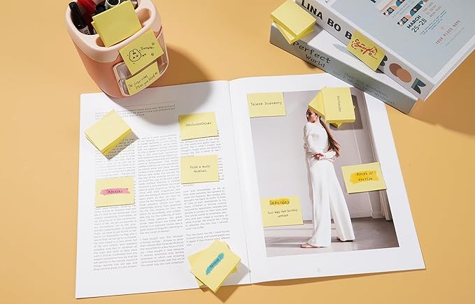 Mini Sticky Notes 1.5x2 in, 36 Pad Canary Yellow Strong Adhesive Post, Suitable for School, Home, Office, Clean Removal