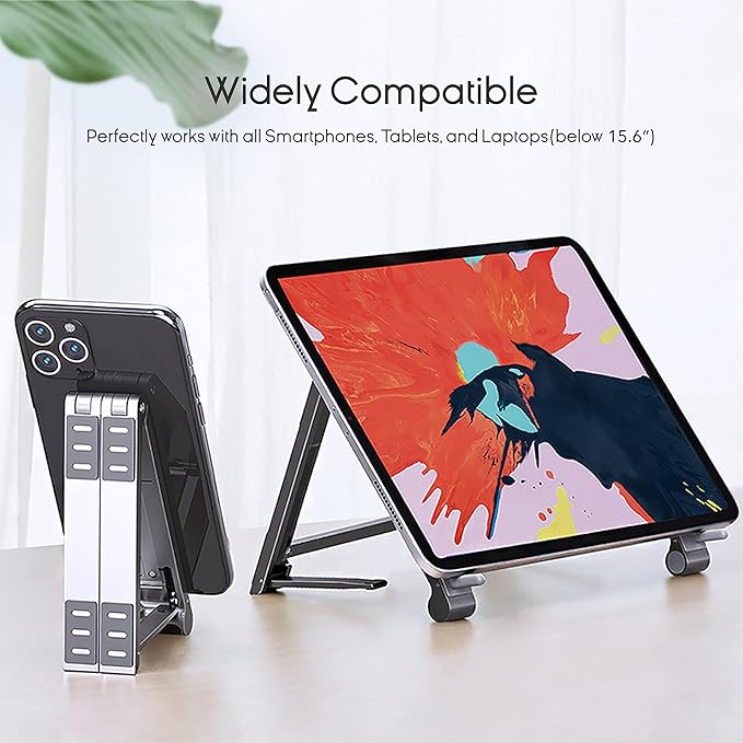 Magic X1, Mini 3-in-1 Multi-Function Laptop Stand, Pocket Size Adjustable Stand, fit Your Phone, Tablet, and Laptop(16'' and Below), Multi Angles Aluminum Ergonomic Device Riser