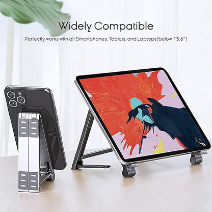 Magic X1, Mini 3-in-1 Multi-Function Laptop Stand, Pocket Size Adjustable Stand, fit Your Phone, Tablet, and Laptop(16'' and Below), Multi Angles Aluminum Ergonomic Device Riser