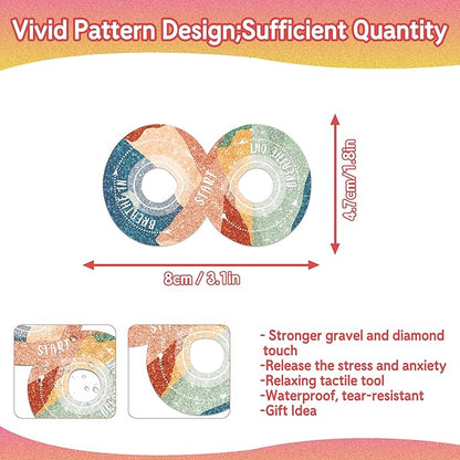 36Pcs Calm Strips for Anxiety Sensory Calm Strips Anti Stress Anxiety Relief Items Tactile Textured for Breathing Exercise Fidget Strips for Kids Teens Adults Home Classroom Supplies (Sun)