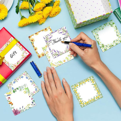 9 Pieces Spring Wreath Sticky Notes Flower Notes Pads Self-Adhesive Floral Sticky Memo Notes for Spring School Work Office Home Supplies Students Teachers Present