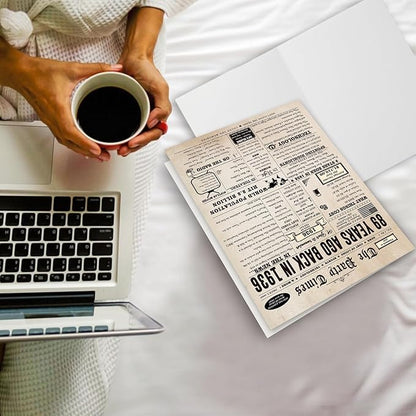 89th Birthday Card Gifts for Women Men, Retro Birthday Cards for 89 Year Old Mom Dad Grandpa Granny, Funny 89th Bday Decorations