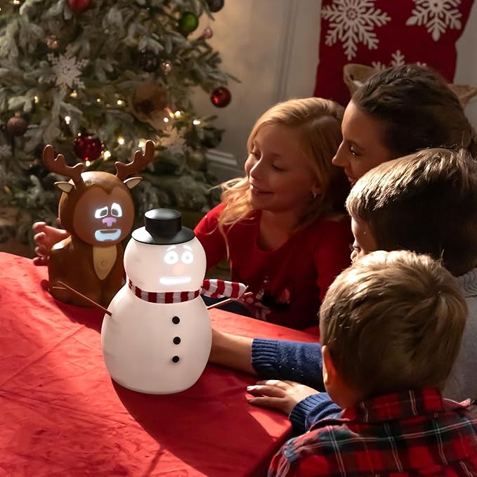 FrostByte (Mr. Chill) Talking Animated Blink Snowman with Built in Projector & Speaker Plug'n Play