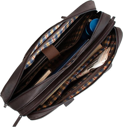 Marc Peter Laptop Bag Los Angeles I Leather Shoulder bag for 15.6 inch Laptop I Briefcase for men and women