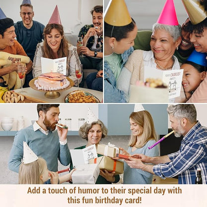 Premium Funny Birthday Card for Dad, Mom, Grandpa, Grandma, Family 40th 50th 60th 70th 80th, Unique Your Chariot Awaits Greeting Birthday Gifts Card, Quality Cardstock With Kraft Envelope & Sticker