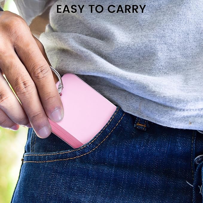 Koogel Blank Index Cards with Ring, 400 Count, 2.2 x 3.5 Inch, Ruled on both Sides, 8 Colors, Waterproof Covers, for School Classroom Supplies, Work Supplies