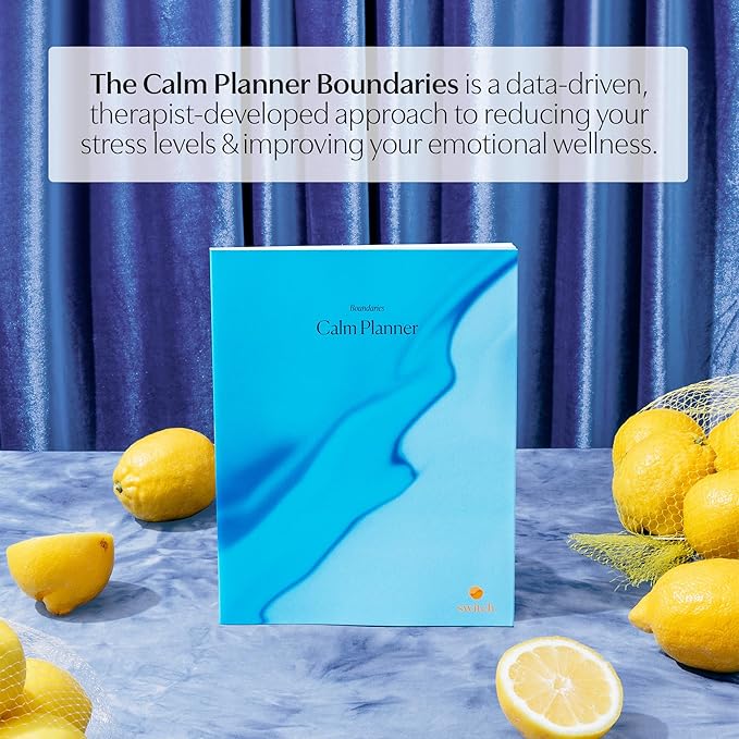 Switch Research Calm Planner (Boundaries) - Psychologist-Developed 31-Day Guided Journal to Banish Stress & Find Your Calm - Daily Journal With Prompts & Techniques for Maintaining Your Boundaries