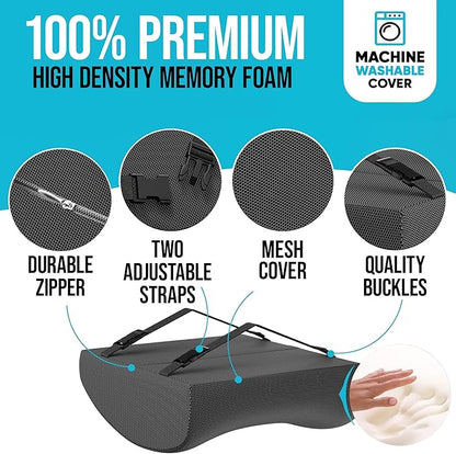 FORTEM Seat Cushion and Lumbar Support for Office Chair, Desk Chair Cushion, Memory Foam Office Chair Cushion, Non Slip Sitting and Back Pillow for Gaming, Car Seat Cushion, Chair Pad, XL