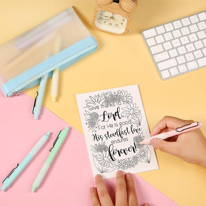 Mr. Pen- Retractable Gel Pens, 8 Pack, Black Ink Gel Pens, Pastel Barrels, Fast Dry, Gel Pens Fine Point 0.5mm, Retractable Pens, Cute Pens, Gel Ink Pens, Aesthetic Pens for Journaling Fine Tip Pens