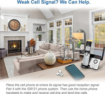 VTech IS8121-3 Super Long Range up to 2300 Feet DECT 6.0 Bluetooth 3 Handset Cordless Phone for Home with Answering Machine, Call Blocking, Connect to Cell, Intercom and Expandable to 5 Handsets