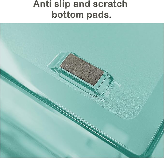 Acrimet 4 Tier Side Load Letter Tray Facility, Desktop File Organizer, A4 Letter Size Paper Organizer, Minimalist Storage Solution Paper Tray for Office, Home, Classroom (Plastic, Clear Green Color)