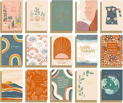 American Greetings 15-Count Thinking of You Card Assortment with Envelopes and Seals (Happy Thoughts)