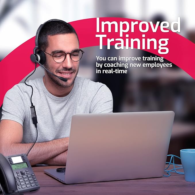 Global Teck Intelligent Cord (4ft) Compatible with Plantronics, AddaSound Headsets - QD to RJ9 with Quick Disconnect Headset Connector