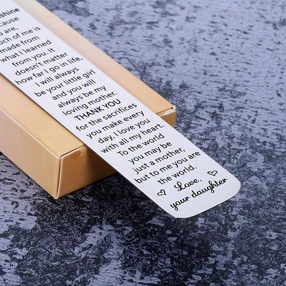 Bookmark Gifts for Mom Mother’s Day Gifts for Mom Mother Mommy from Daughter Christmas Stocking Stuffers Gift for Mom from Daughter Teens Girls Birthday Mom Gifts for Book Lover You are My Sunshine
