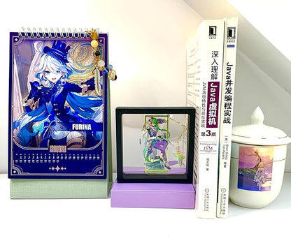 Genshin Impact Baizhu Metal Bookmark - Anime Figure Merch with 3D Display Box - Birthday Gifts for Fans Friends Gamer Book Lovers - Zllada