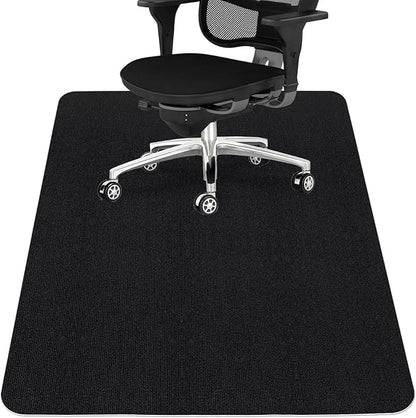 Sycoodeal Office Chair Mat,Computer Gaming Desk Chair Mat for Hard Wood & Tile Floor,Large Anti-Slip Floor Protector Rug,Anti-Slip Home Chair Mat,Easy to Clean,48" X 36" Black