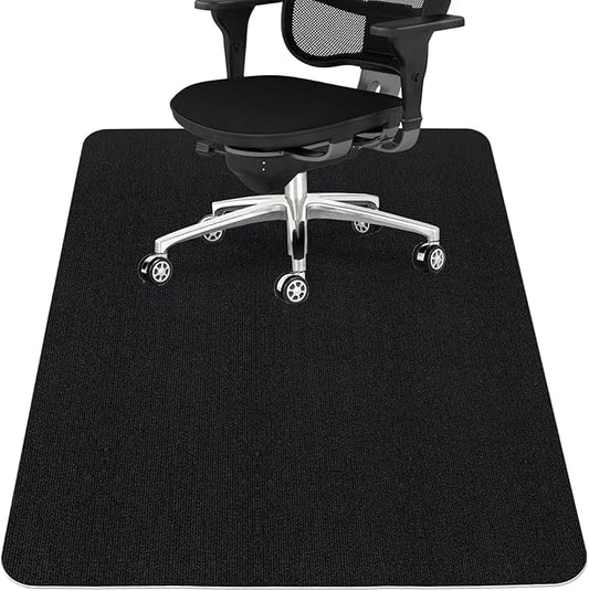Sycoodeal Office Chair Mat,Computer Gaming Desk Chair Mat for Hard Wood & Tile Floor,Large Anti-Slip Floor Protector Rug,Anti-Slip Home Chair Mat,Easy to Clean,48" X 36" Black