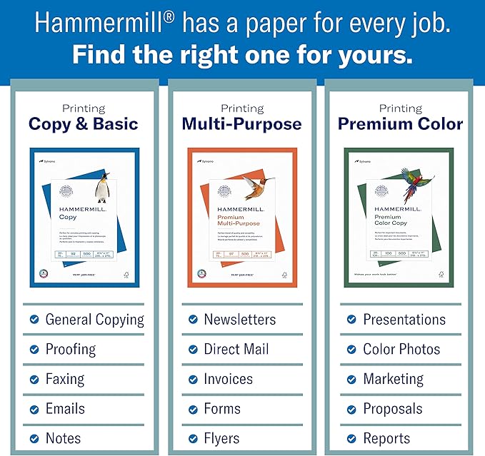 Hammermill Cardstock, Premium Color Copy, 80 lb, 19 x 13-1 Pack (250 Sheets) - 100 Bright, Made in the USA Card Stock, 133241R