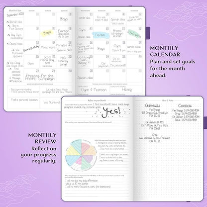 Legend Planner – Weekly & Monthly Life Planner to Hit Your Goals & Live Happier. Organizer Notebook & Productivity Journal. A5 (Purple)