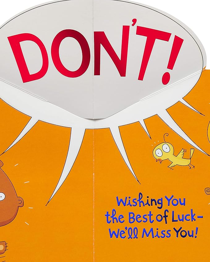 American Greetings Funny Goodbye Card (Don't Leave)