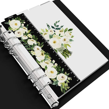 Discagenda Rosa Blanca Today Marker Ruler and Dividers Set for Planner Personal Organizer, Ringbound A5 (5.8x8.3in)