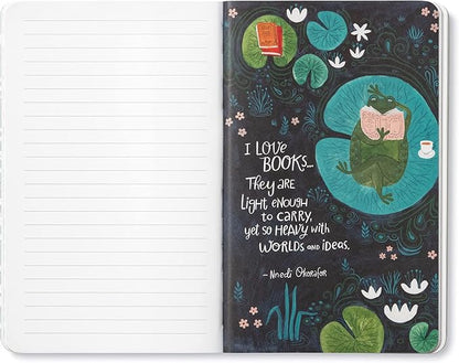 Compendium Softcover Journal - There is no enjoyment like reading! – A Write Now Journal with 128 Lined Pages, 5”W x 8”H