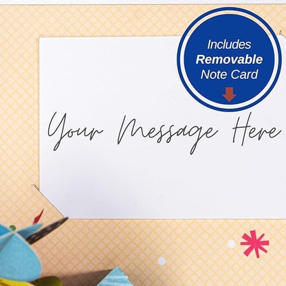 Paper Love 3D Birthday Pop Up Card, Birthday Party, For Adults and Kids - 5" x 7" Cover - Includes Envelope and Note Tag