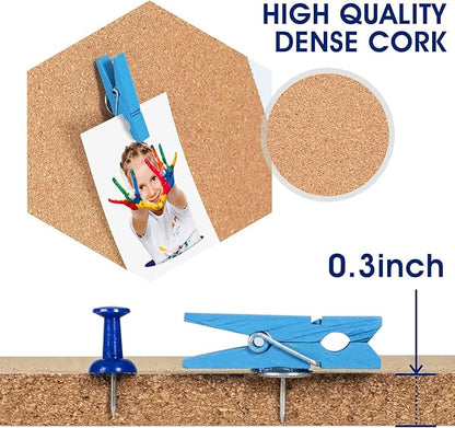 Square Cork Bulletin Board Tiles - SVOPY 8Pack Extra Thick 12x12 Inches Cork Board Tiles for Wall for Home Office Decor, Cork Sheet,School Message Board and Decorative Display Boards