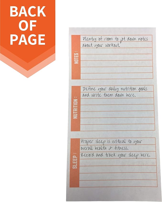 Portage Fitness & Workout Notebook - Fitness Journal, Workout Log, Exercise & Weight Training Notebook Planner, Fitness Tracker Log for Bodybuilding – 4 x 8 Inches, 140 Pages, 70 Sheets (Pack of 3)