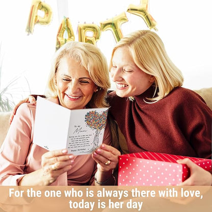 Heartfelt Birthday Card for Mom, Sentimental Birthday Gifts for Mother from Daughter or Son, Ideal Bday Gift for Women Her, Perfect for Mother's Day Anniversary Card, with Envelope & Sticker