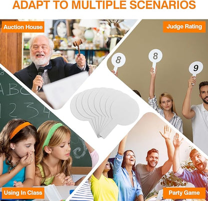 25 Pieces Dry Erase Answer Paddles Handheld Double Sided Paddles Mini White Boards Small White Board Dry Erase Signs Auction Paddles for Students Classroom Voting Games