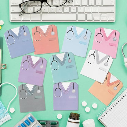 ANGOLIO 30Pcs Nurse Gift Sticky Notes Nurse Costume Themed Sticky Notes Nurse Appreciation Gifts Student Essentials Fun Cute Memo Pads for Nurses Doctor Hospital Gift