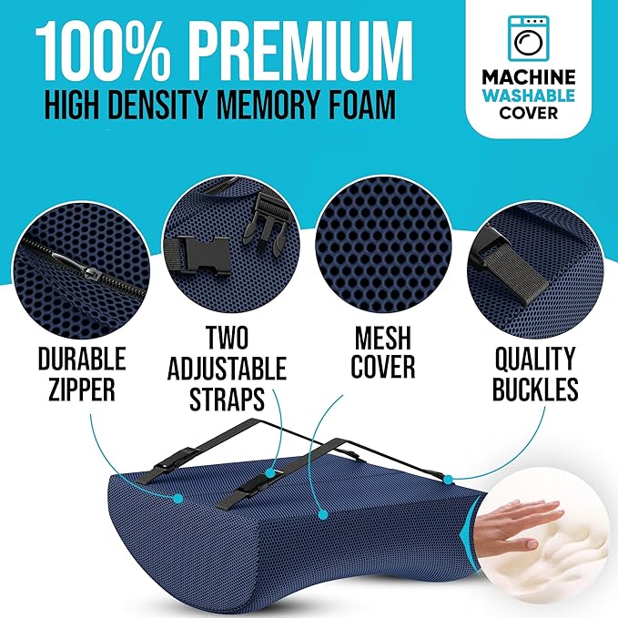 FORTEM Seat Cushion and Lumbar Support for Office Chair, Desk Chair Cushion, Memory Foam Office Chair Cushion, Non Slip Sitting and Back Pillow for Gaming, Car Seat Cushion, Chair Pad, XL