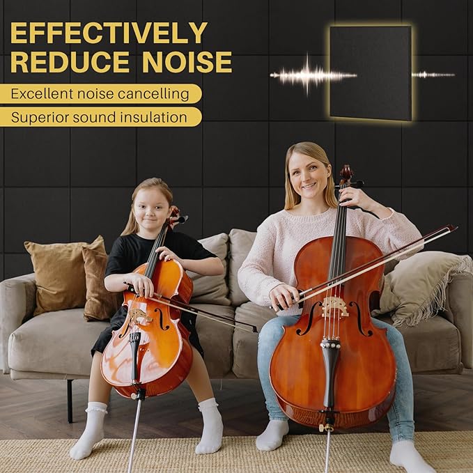 DOLLAR BOSS Large Cork Board for Wall 48" x 36" x 0.5" Bulletin Board 12 Packs Black Cork Board Tiles Self Adhesive Felt Wall Tiles with Pushpins, Corkboard for Office Pin Board Tack Board, Black