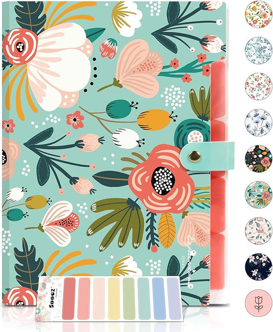 Sooez File Folders Organizer, Folders with 5 Pockets, Folders for Documents w/Sticker, Accordion File Organizer, Paper Receipt Bill Filing Organizer, School College Office Travel Essentials Supplies