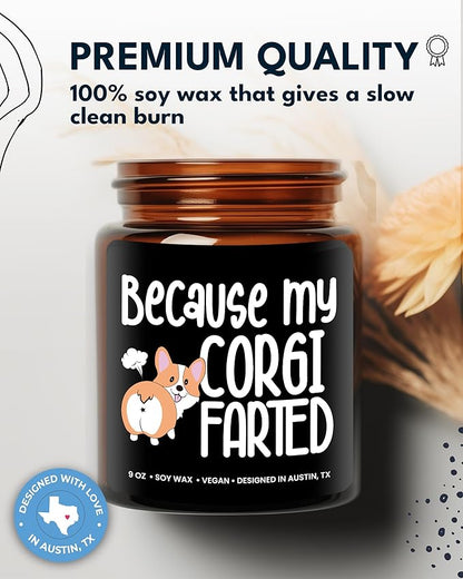 Funny Corgi Candle, Corgi Gifts for Corgi Lovers Women & Men, Corgi Gifts for Him, Cute Corgie Lovers Gift, Unique Corgi Gifts for Her, Ideal Corgie Lovers Gift for Birthday, Christmas, Gift-Ready
