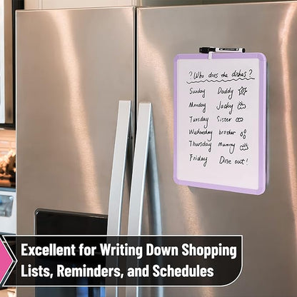 Mr. Pen- Dry Erase Board, 14” x 11” with a Black Dry Erase Marker, Purple Frame, Small White Board Dry Erase, Dry Erase Board Small Dry Erase Board, Small Whiteboard