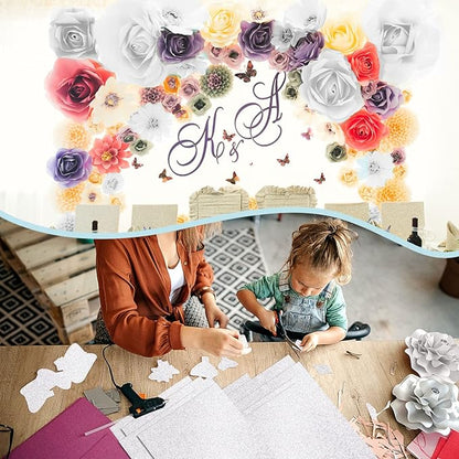 Double-Sided Silver Glitter Cardstock 8.5x11 24 Sheets, Goefun 100lb No-Shed Shimmer Glitter Paper for Scrapbook, Birthday, Wedding Party, Decorations (Not Suitable for Printing)